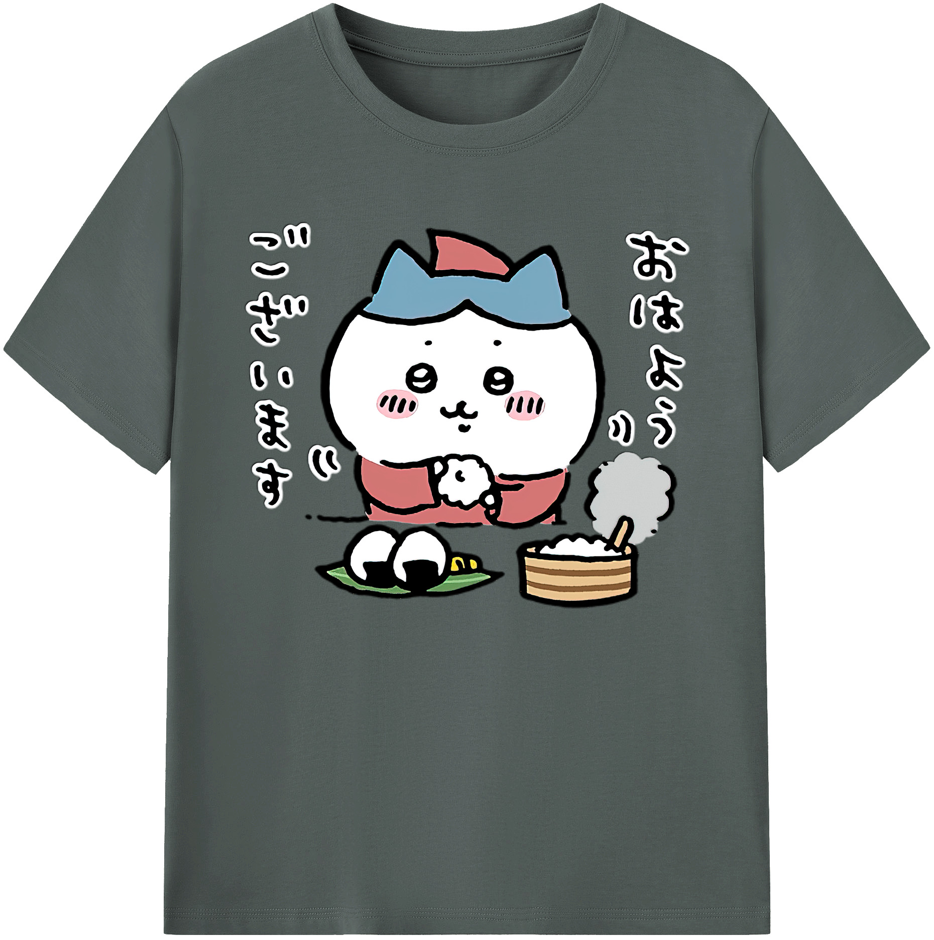 （画像用） ちいかわ ハチワレ Chii-kawa hachiware 綿100％ メンズ半袖Tシャツ｜肌触りやわらか＆通気性